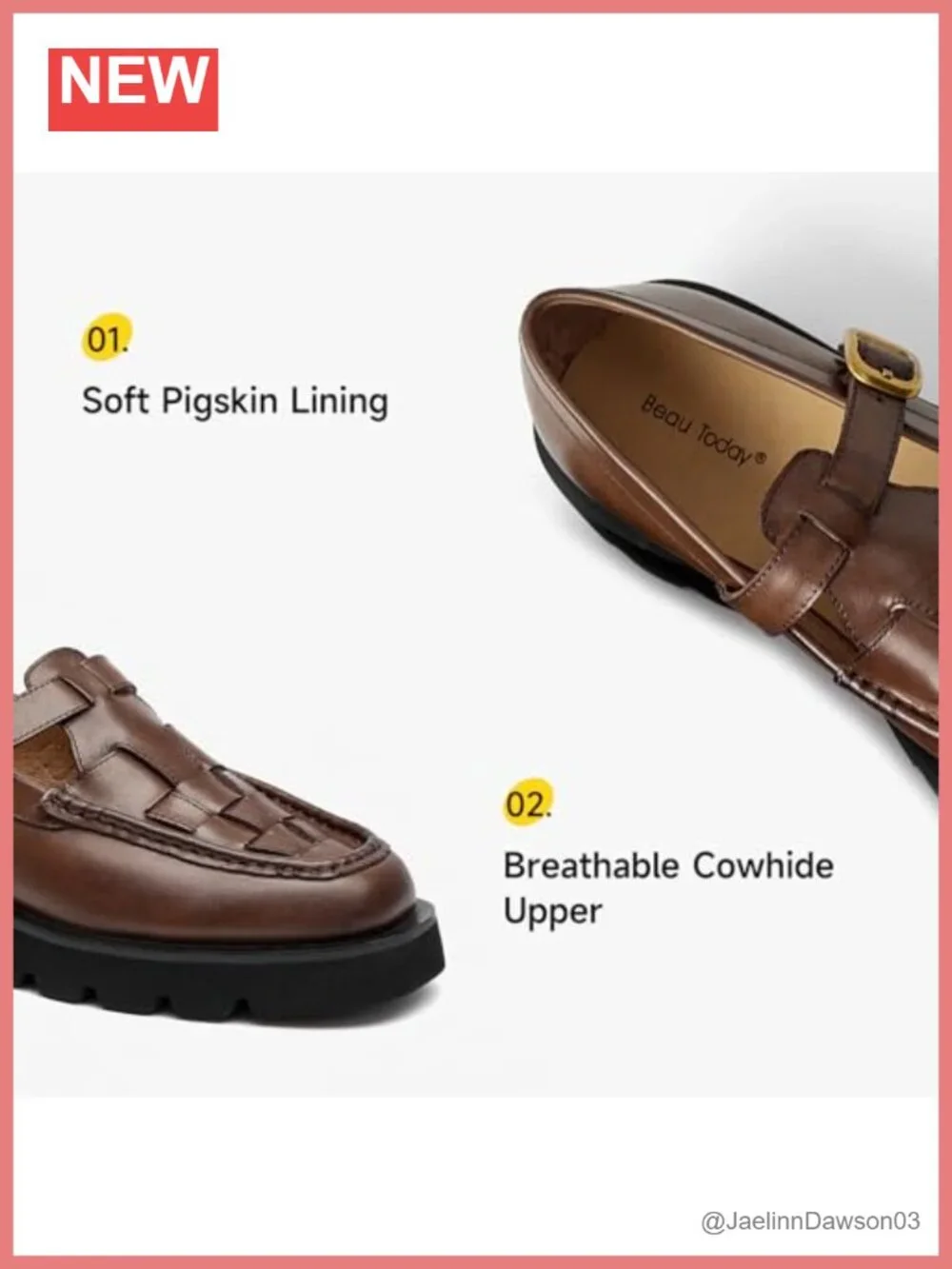 Women's Genuine Leather Platform Loafers - Hand Woven Chunky Slip On Dress Shoes